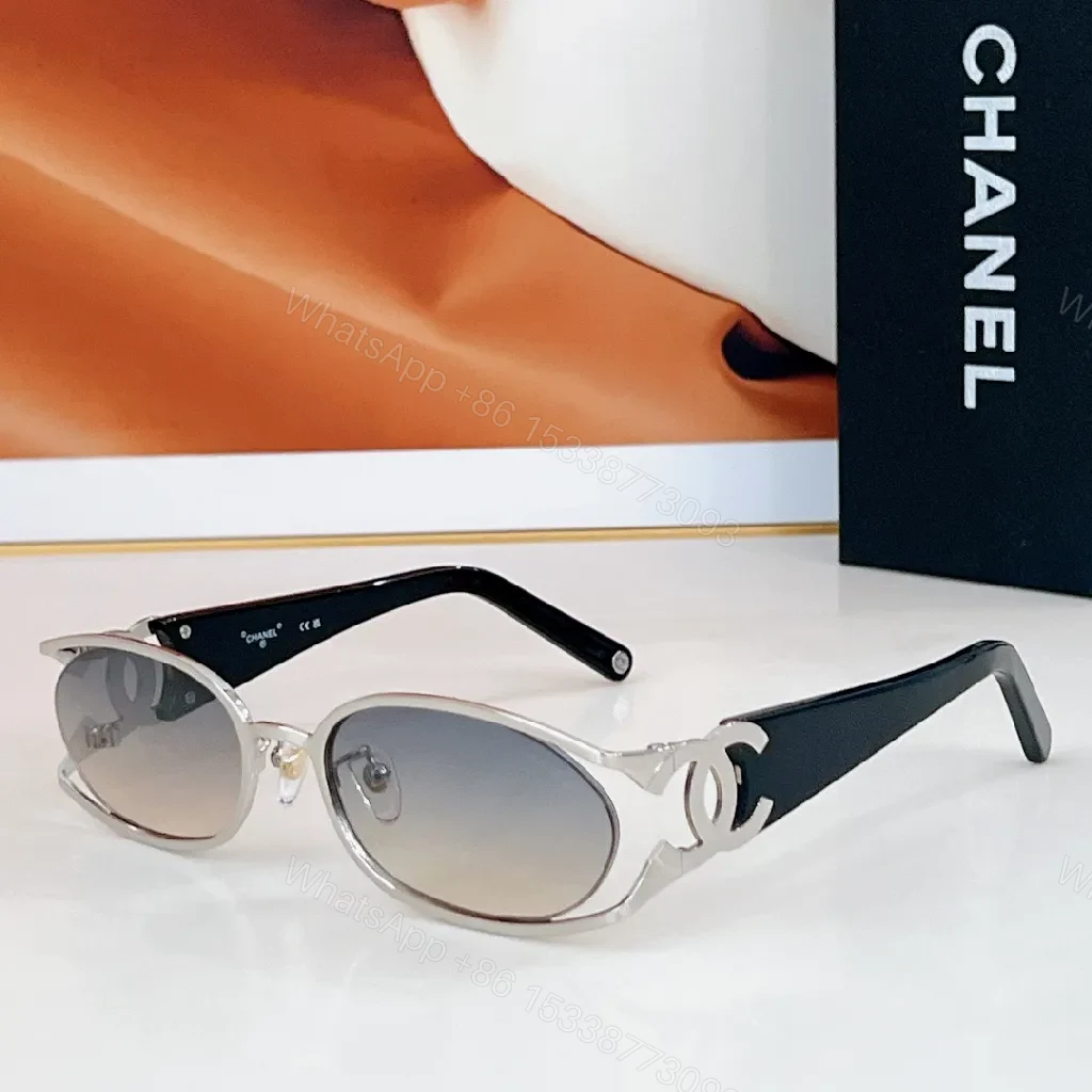 View 6 of Oval Sunglasses – Rose-Tinted, Semi-Rimless, Logo Detail