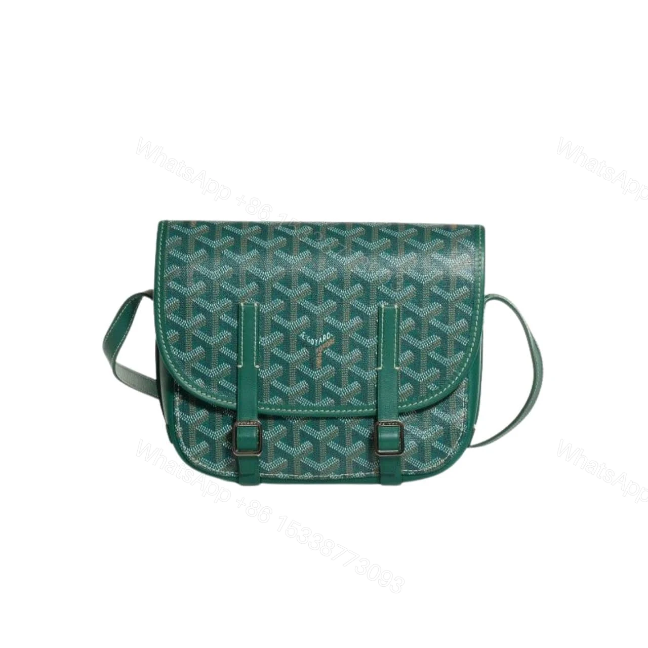 GOYARD GOYARDINE BELVEDERE PM MESSENGER BAG GREEN 21CM — view 1