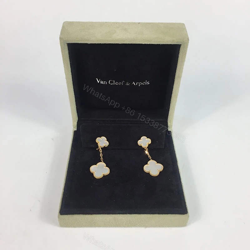 View 8 of VCA Magic Alhambra Earrings, Mother of Pearls