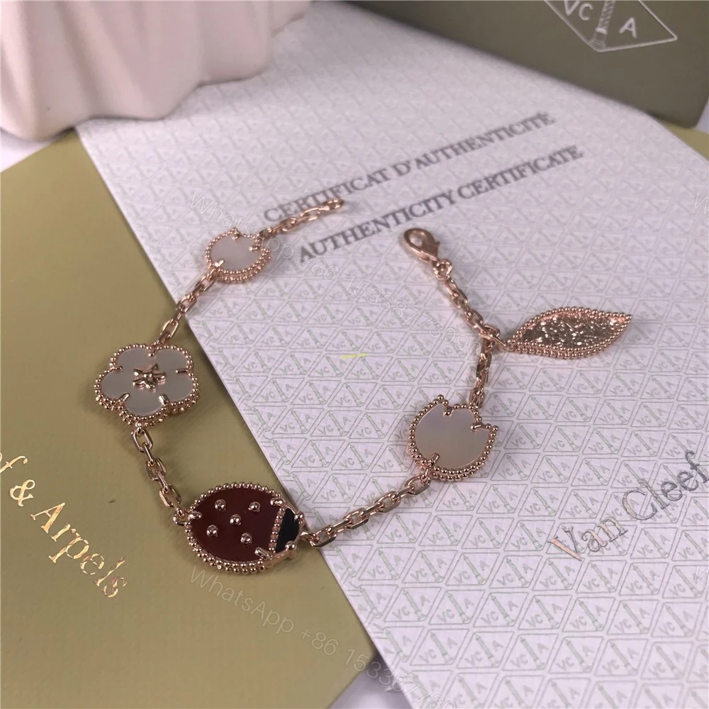 View 2 of VCA Lucky Spring Bracelet 5 Motifs Rose Gold VCARP7RR00