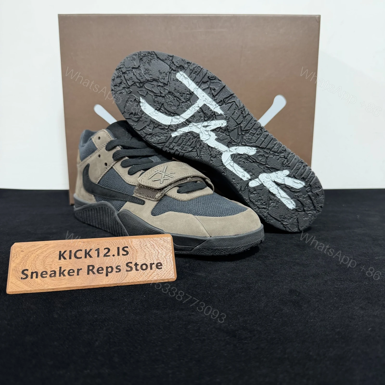 View 3 of Travis Scott x Jordan Jumpman Jack Mocha Replica