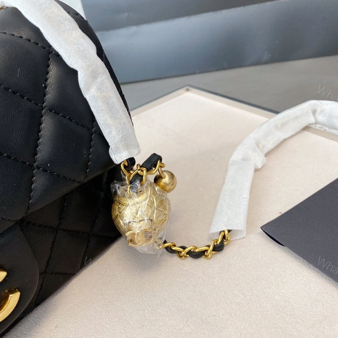 View 8 of Chanel Quilt Gold Ball Purse