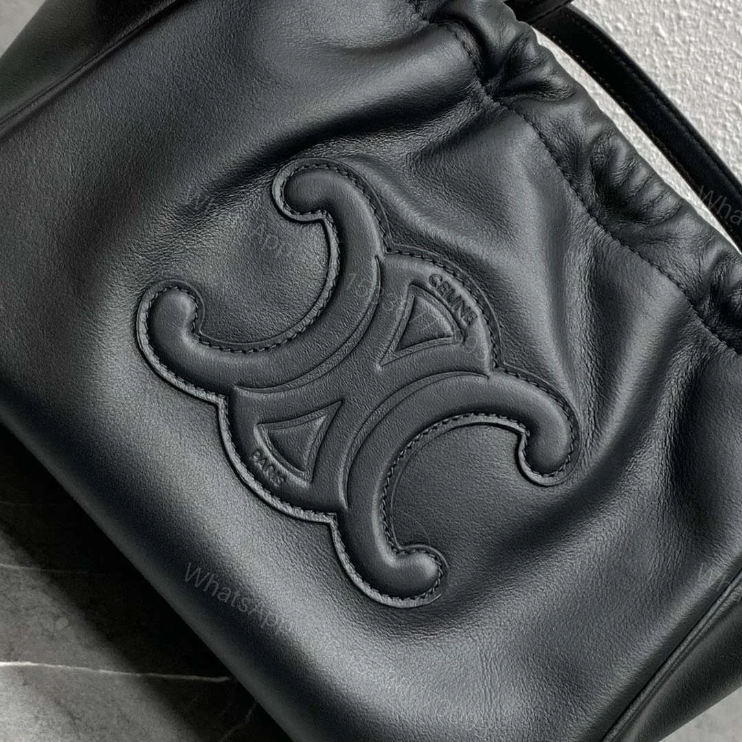 View 5 of Celine Cabas Black Handbag Soft Leather 22x17x15cm