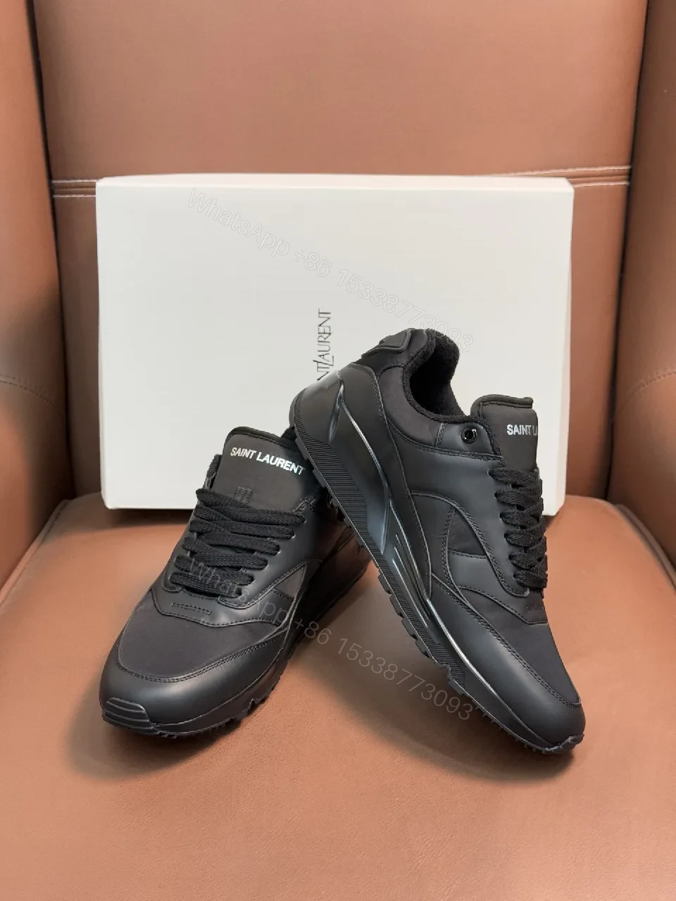 View 9 of Black Leather Modern Sneaker + All-Day Comfort + Men's Shoes