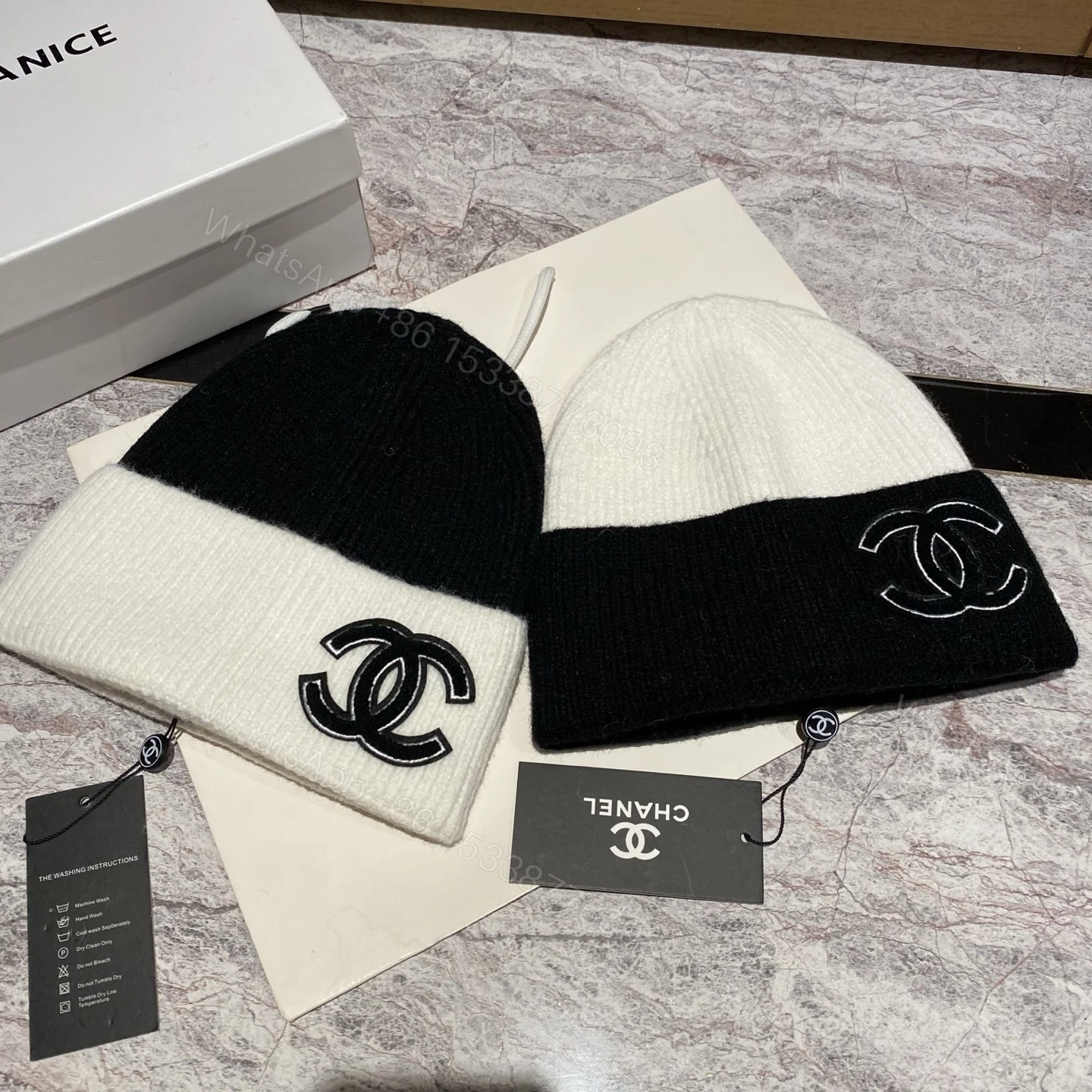 View 4 of Chanel Beanie Cashmere Wool White
