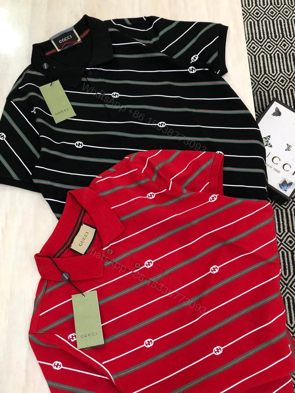 View 7 of FIRST COPY GUCCI VERY PREMIUM COTTON LYCRA POLO T-SHIRT