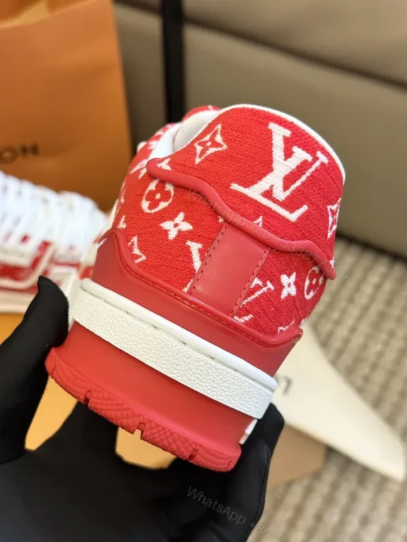 View 5 of Monogram High-Tops: Luxe Red-White City Sneaker