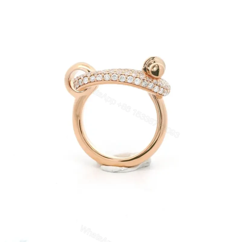View 6 of 18K Rose Gold Hermes Lab Diamond Adage Women Ring