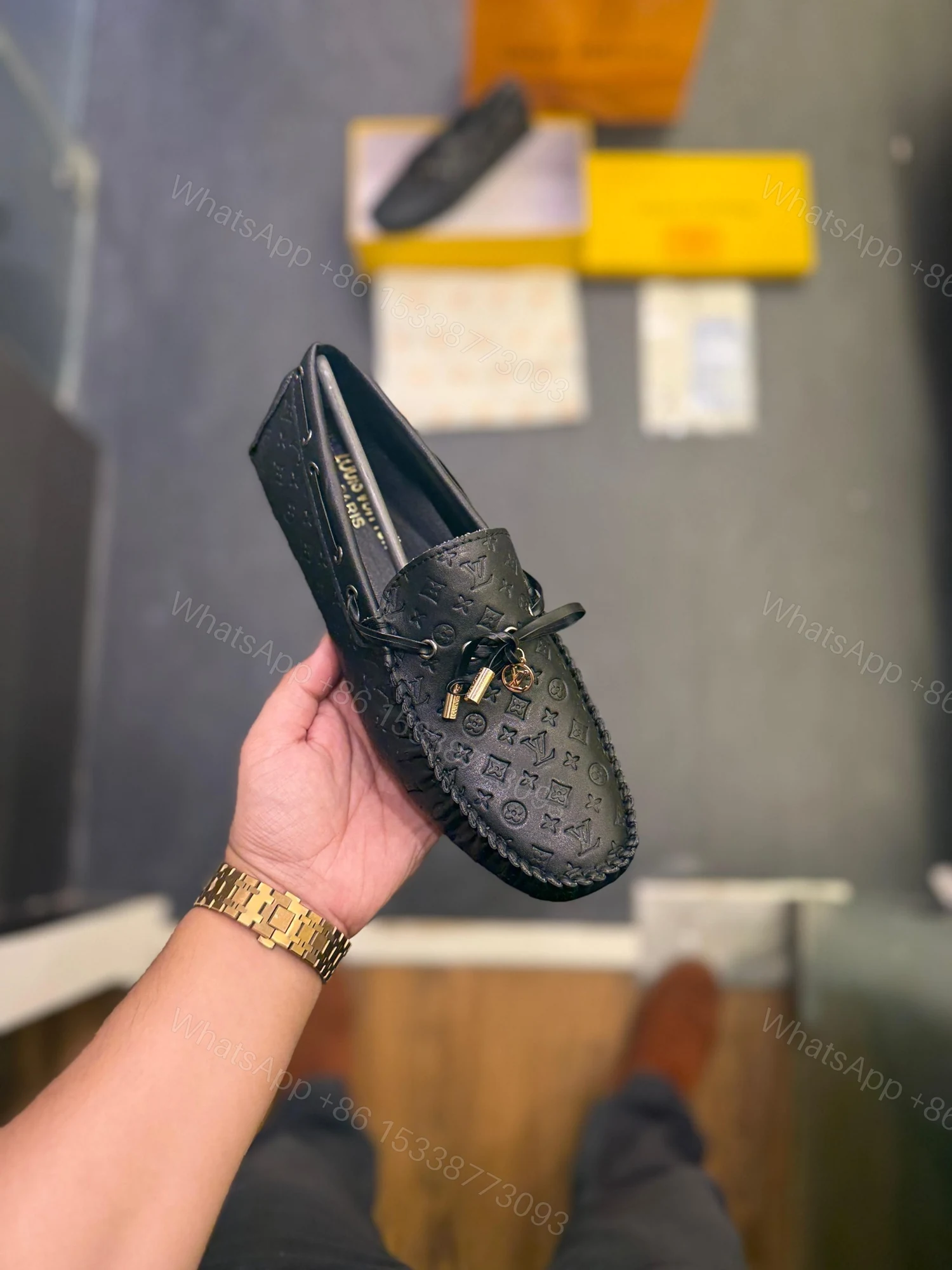 View 6 of First Copy Louis Vuitton Moccasin White – Premium Designer Loafers for Men