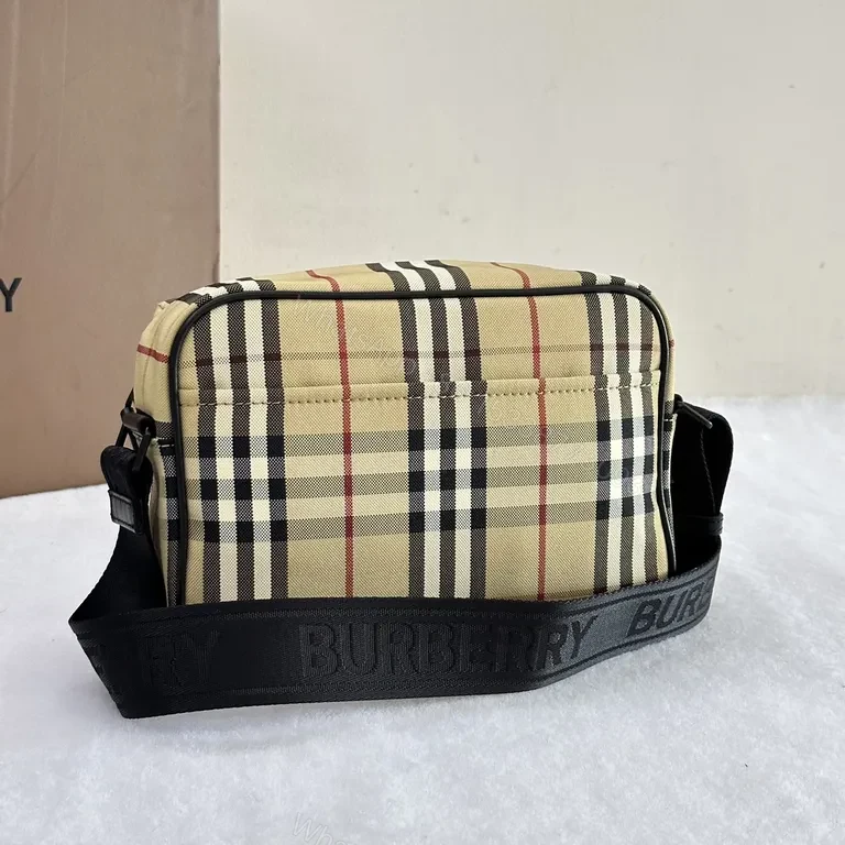 View 2 of Mini Burberry-Check Crossbody: Refined Utility Bag