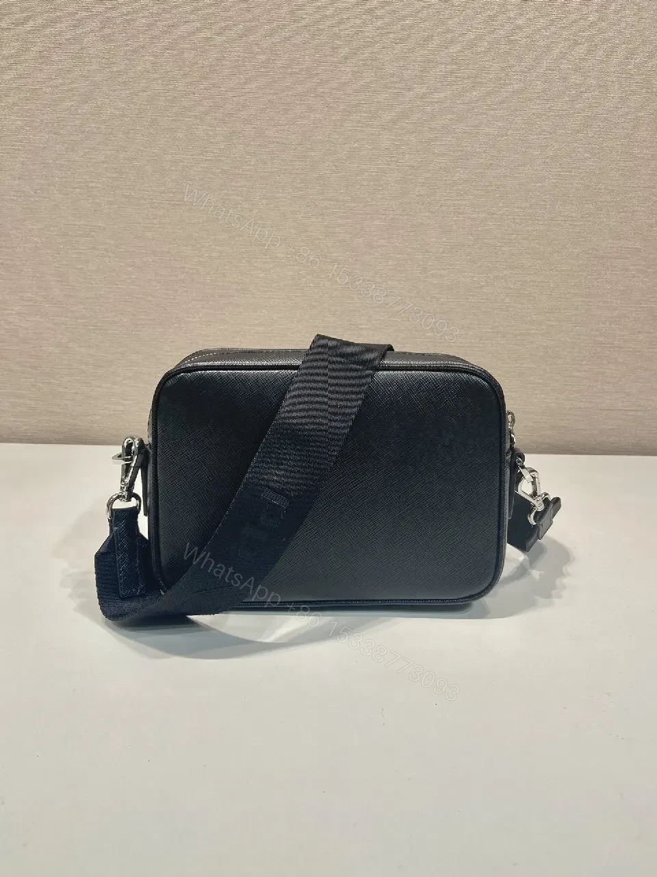 View 9 of Compact Black Leather Crossbody: Sleek, Structured, Versatile Bag