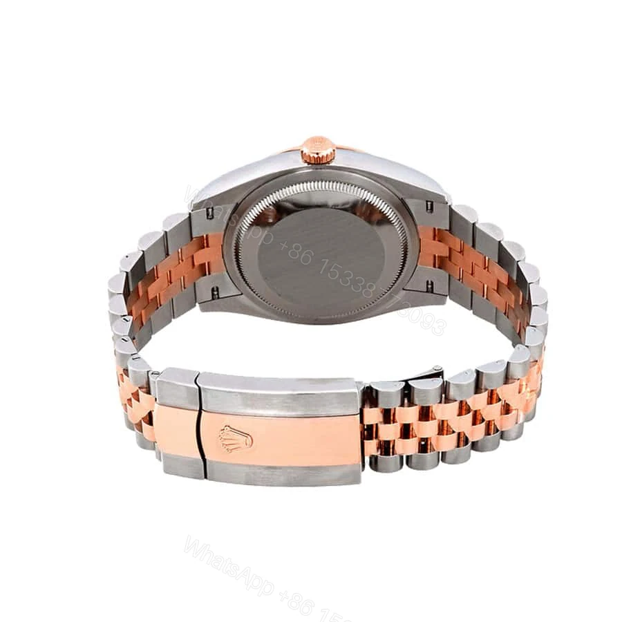 View 4 of Rolex Datejust 41 126301 Super Clone : Everose Two Tone Fluted Bezel Chocolate Dial 41mm
