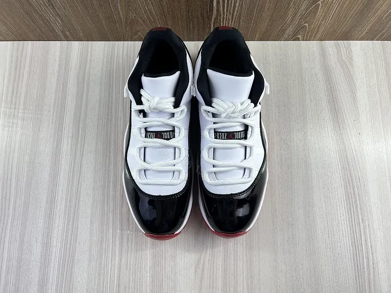 View 9 of Black & White Contrast Runner with Bold Red Sole Sneakers