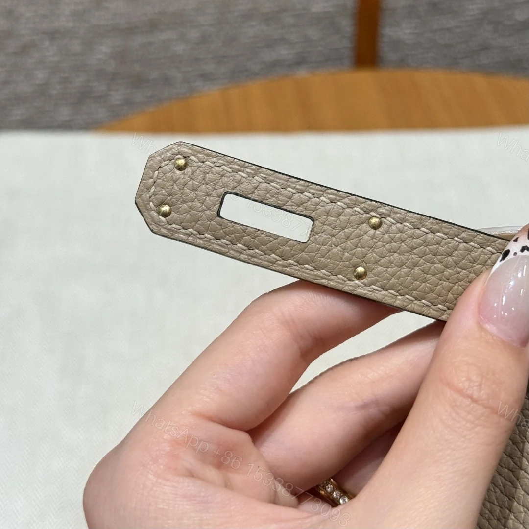 View 17 of 高仿Hermes*Kelly28系列H043230TCS2風衣灰金扣牛皮純手工