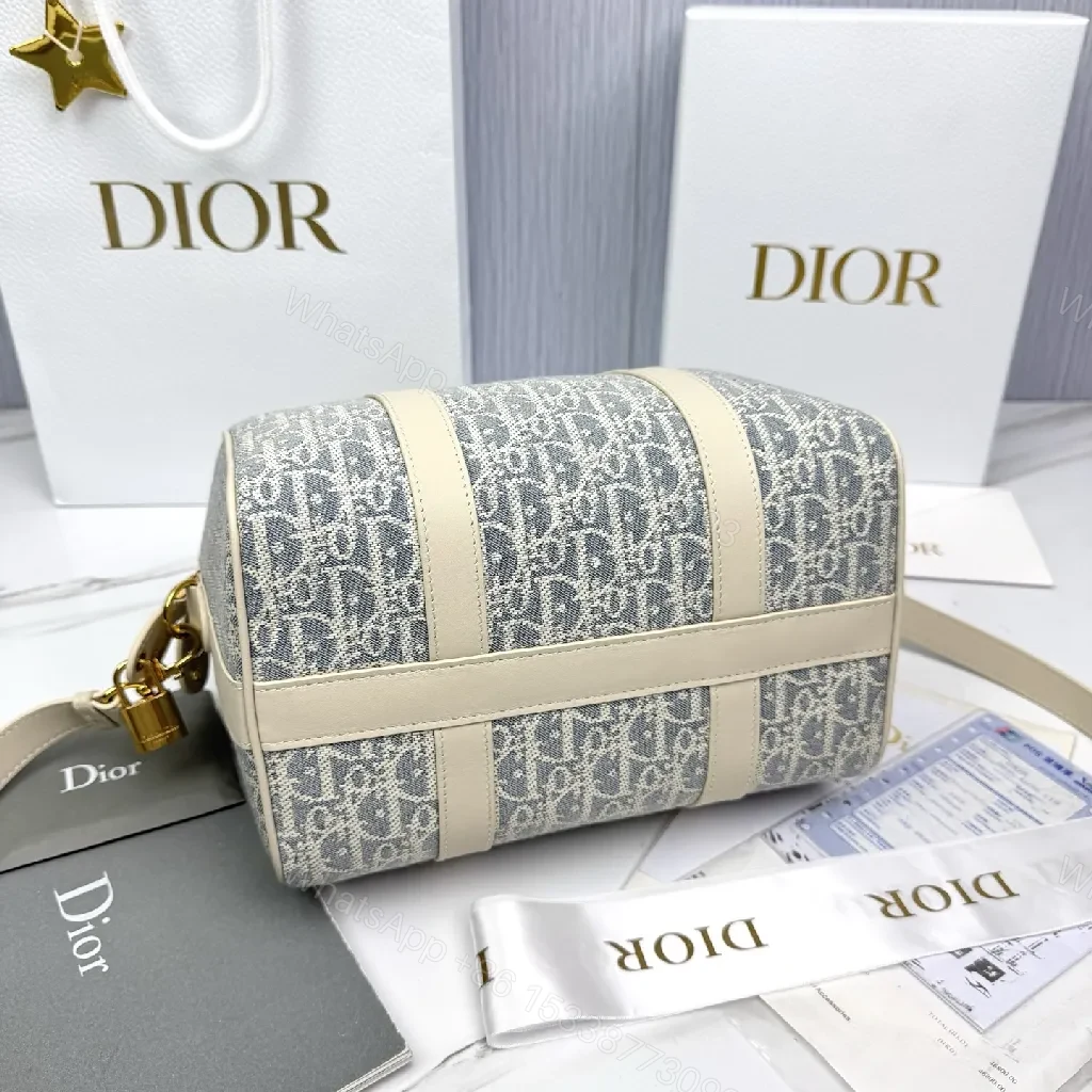 View 7 of Cream Trim Satchel: Monogram Jacquard, Structured Luxury Bag