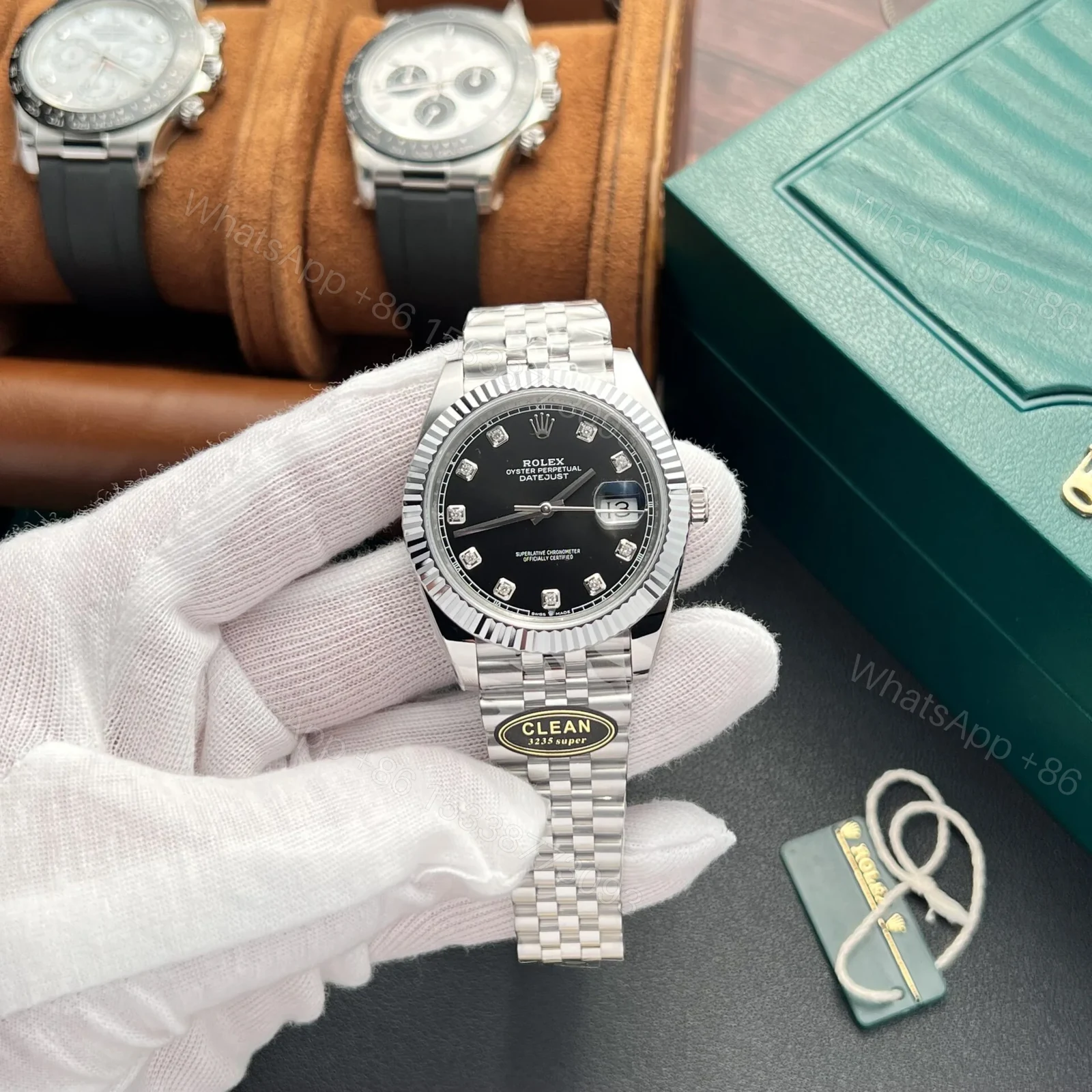 View 2 of Rolex Datejust Black Diamond Dial 126334-0012 41 mm