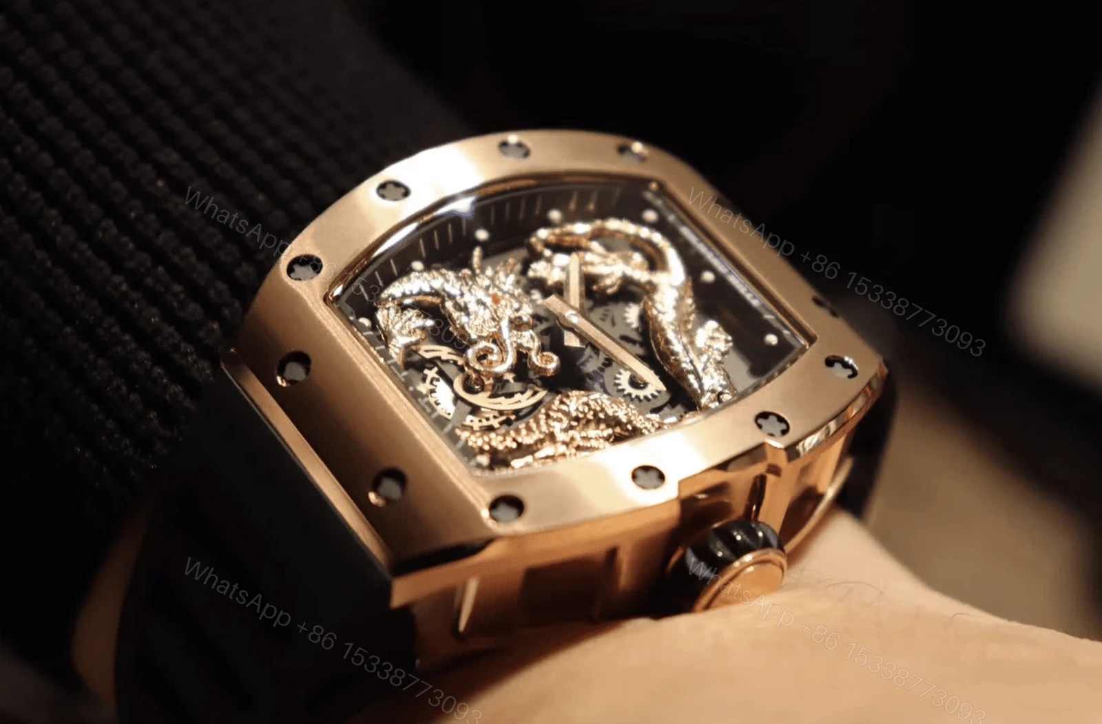 View 7 of Richard Mille Swiss Clone – RM-57 Dragon Watch