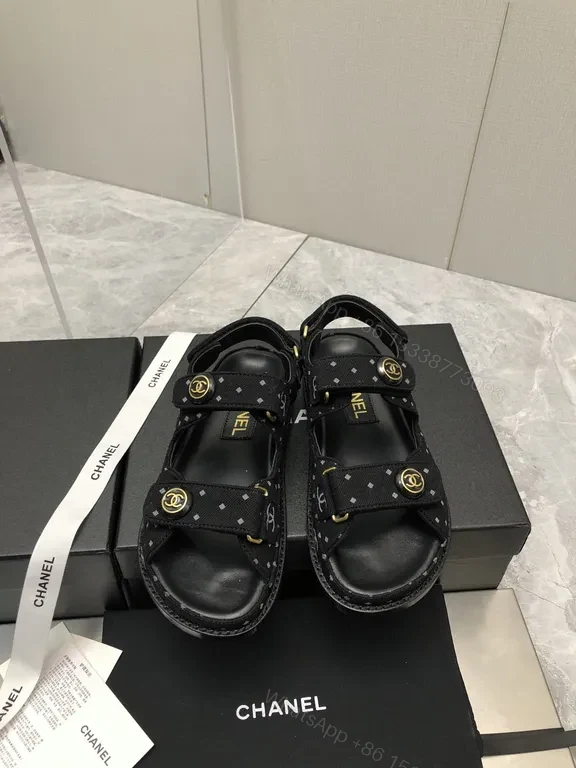 View 6 of Chanel-Inspired Sandals: Luxe, All-Day Comfort, Black