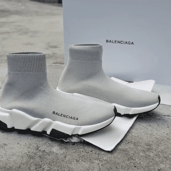 View 3 of BALENCIAGA SPEED TRAINER METALLIC SILVER LUREX – BB18