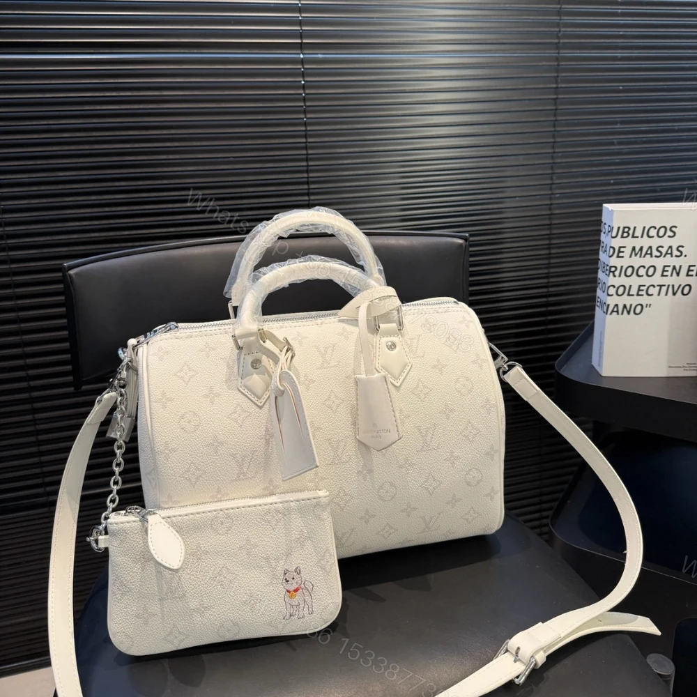 View 2 of Louis Vuitton Speedy P9 Bandoulière 30 In White 30Cm