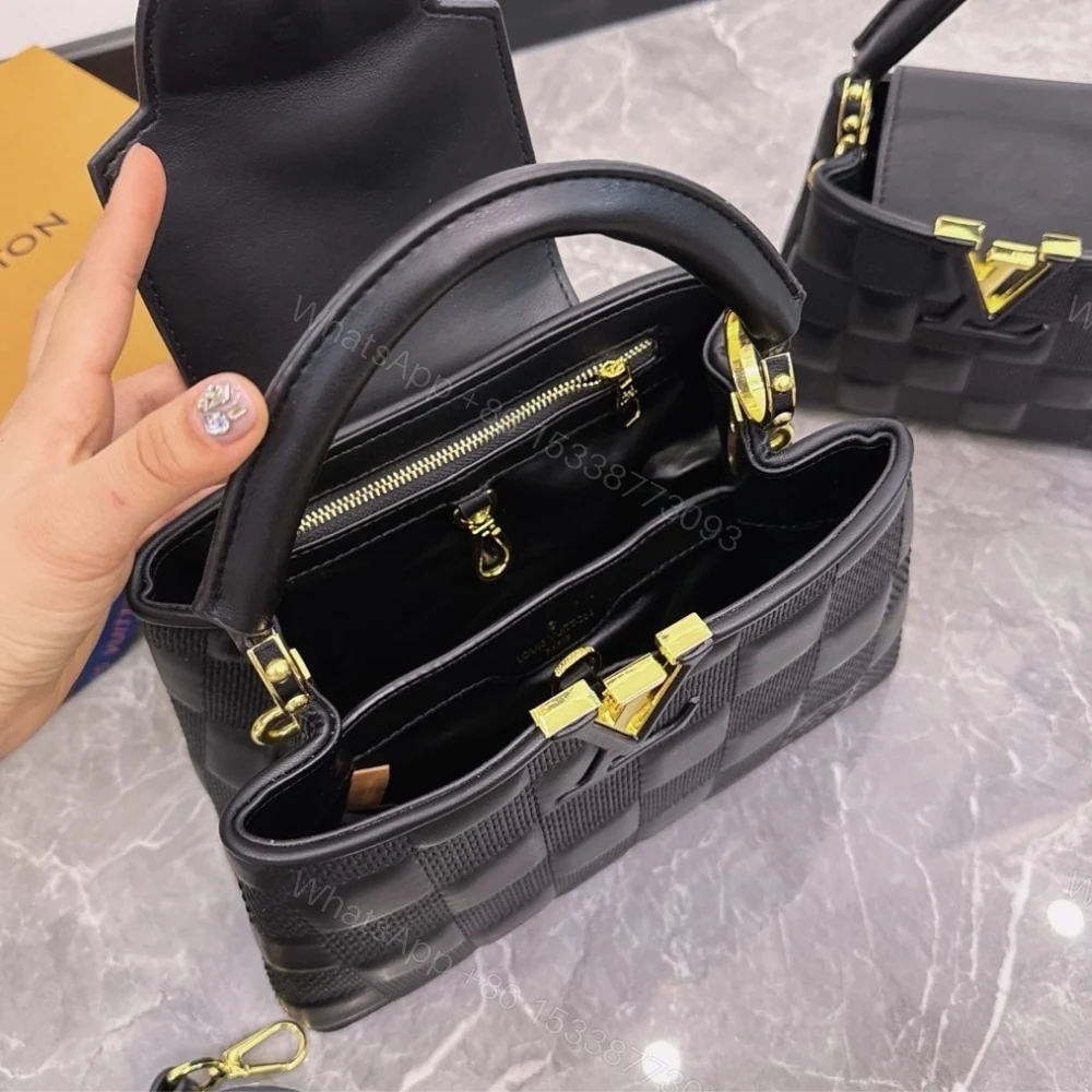View 6 of Louis Vuitton Capucines BB Bag In Damier Black 27Cm