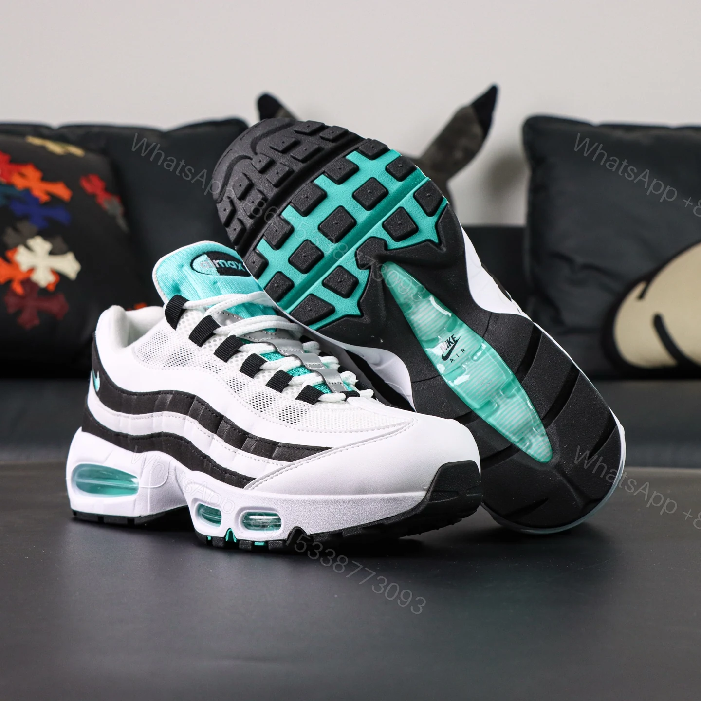 View 3 of Air Max 95 White Black Blue