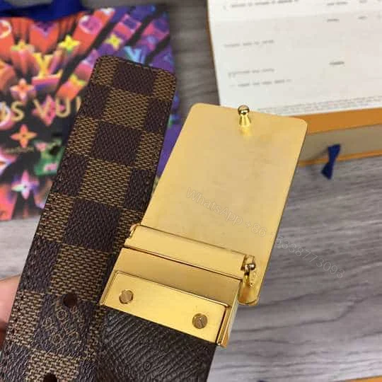 View 8 of LOUIS VUITTON INVENTEUR DAMIER EBENE/GRAPHITE BELT – B159