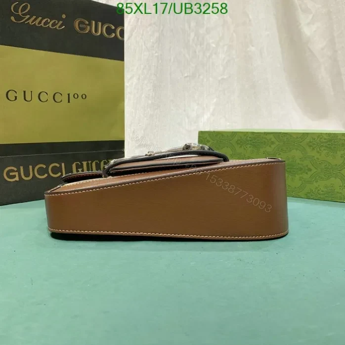 View 4 of Gucci Replica Horsebit 1955 Small Bag Brown Leather in AAAA Quality