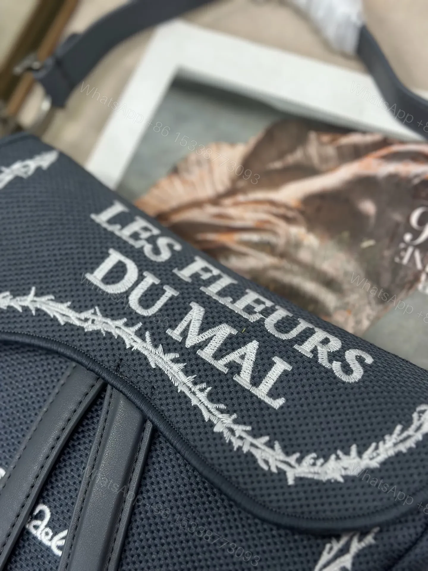 View 5 of Christian Dior Saddle Bag “Les Fleurs du Mal”