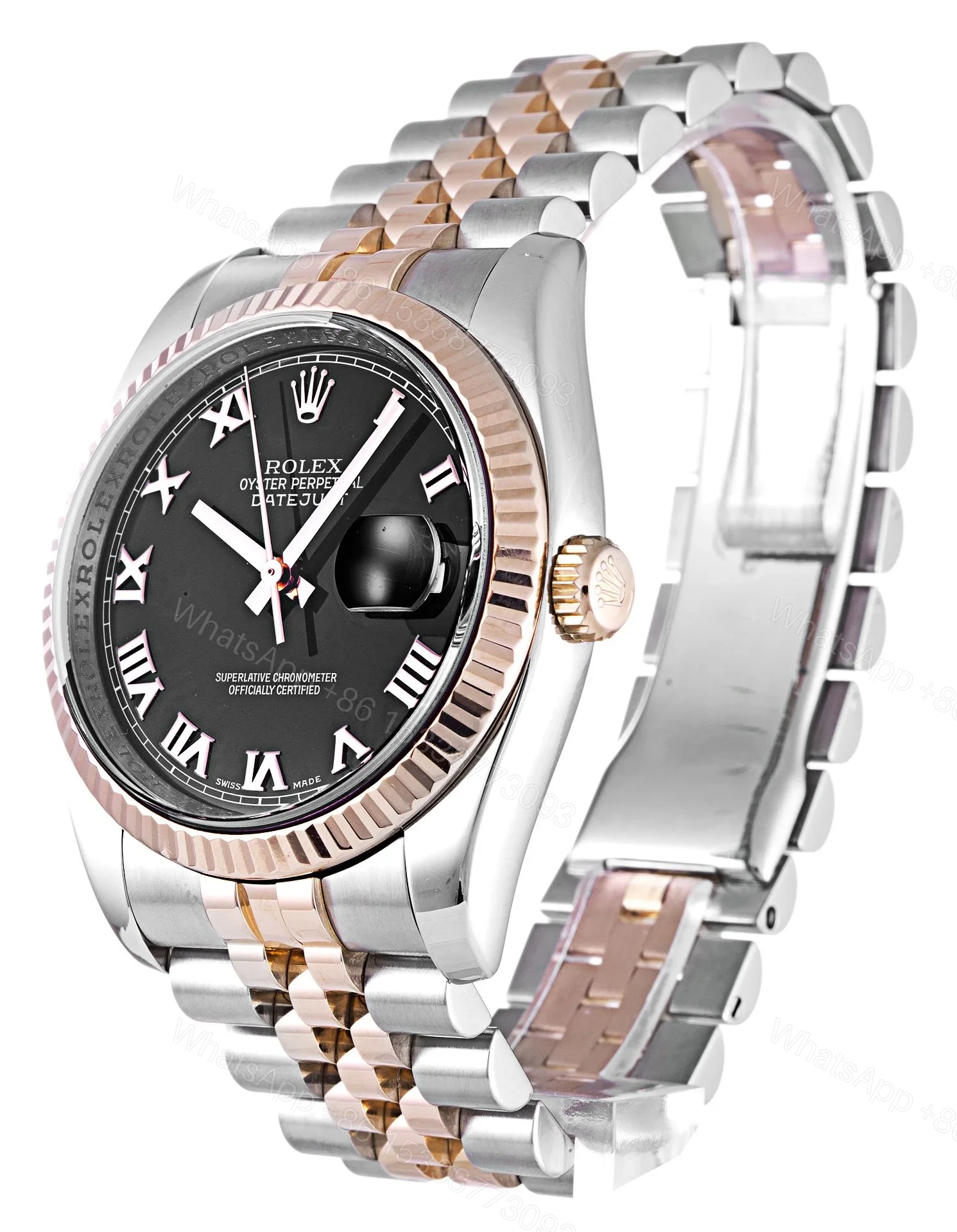 View 2 of Replica Rolex Datejust Black Dial 116231 36 mm
