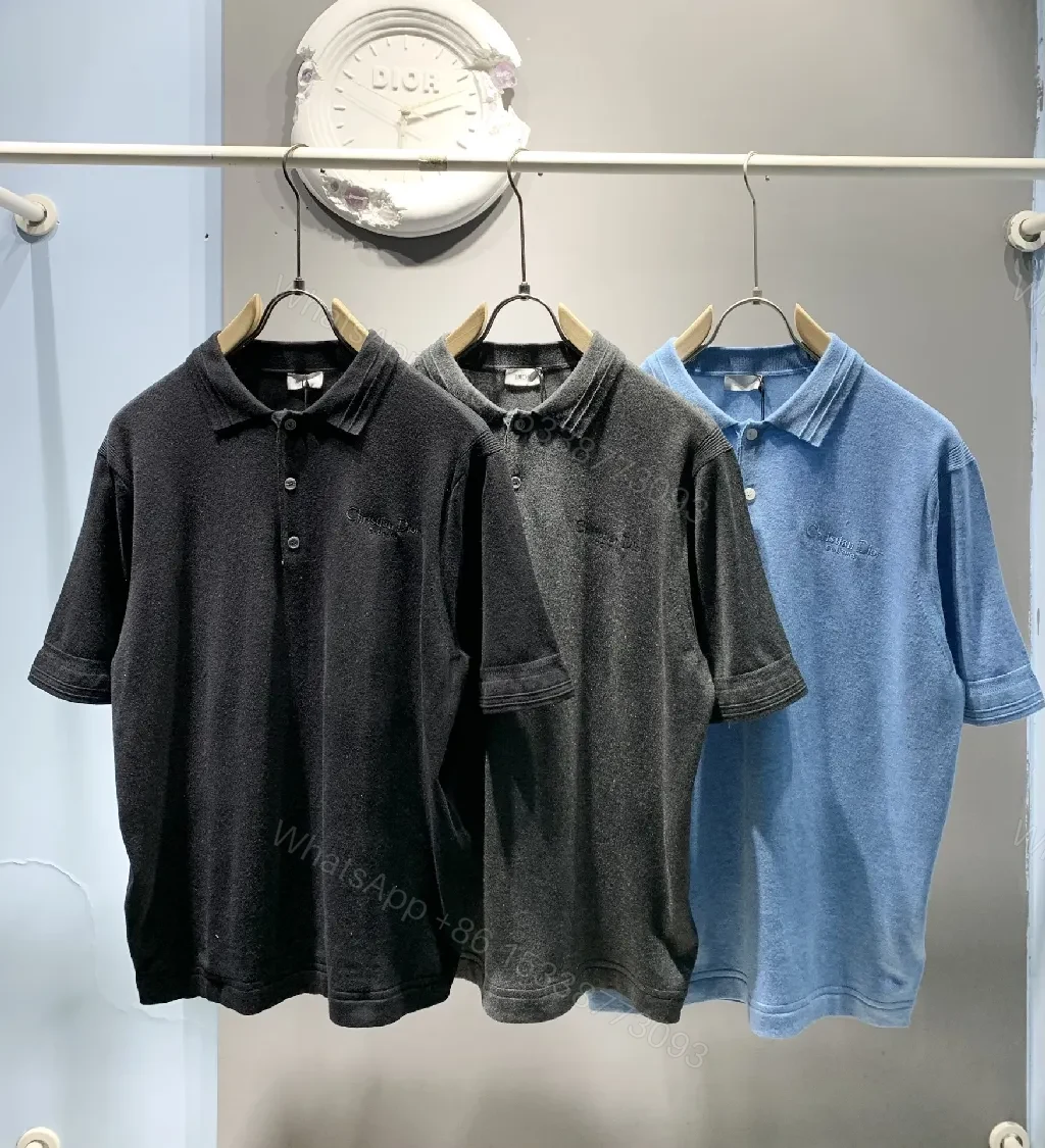 View 3 of Dark Knit Polo: Subtle Monogram Detail, Elevated Everyday Wear