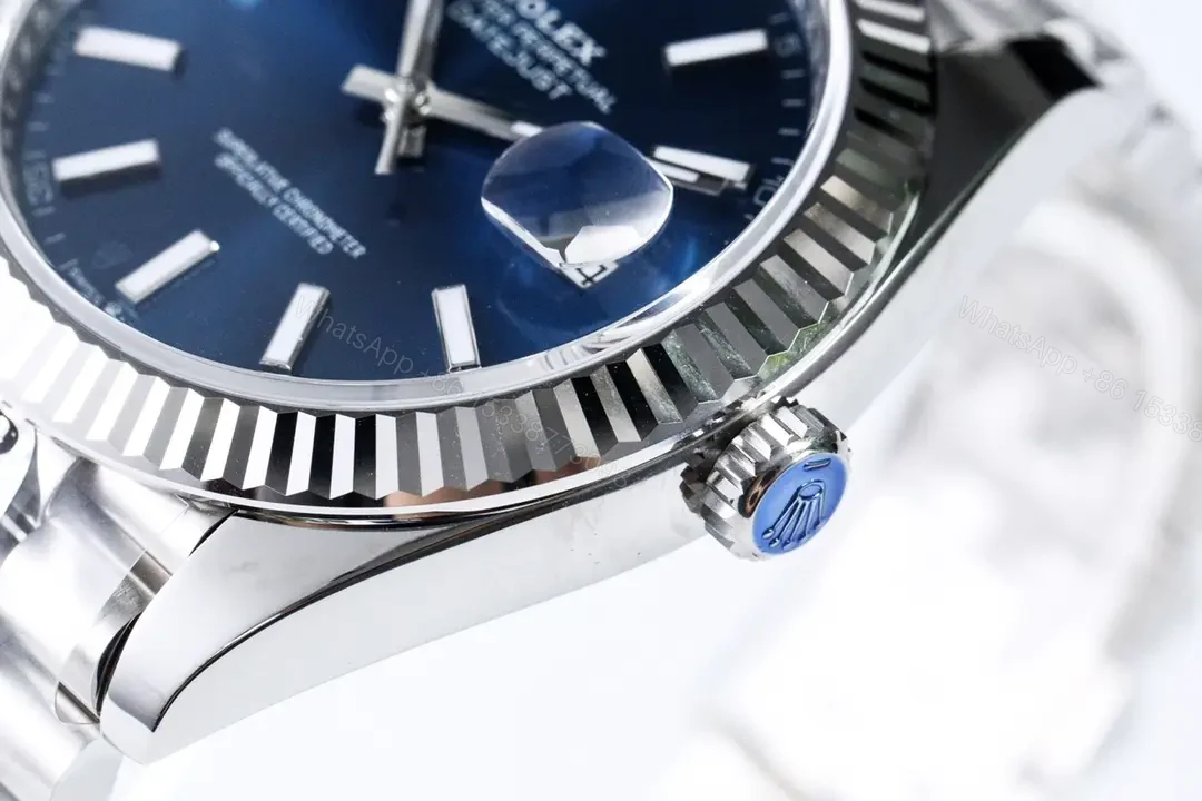 View 7 of Rolex Datejust 41 Blue Fluted Jubilee Replica 126334-0031