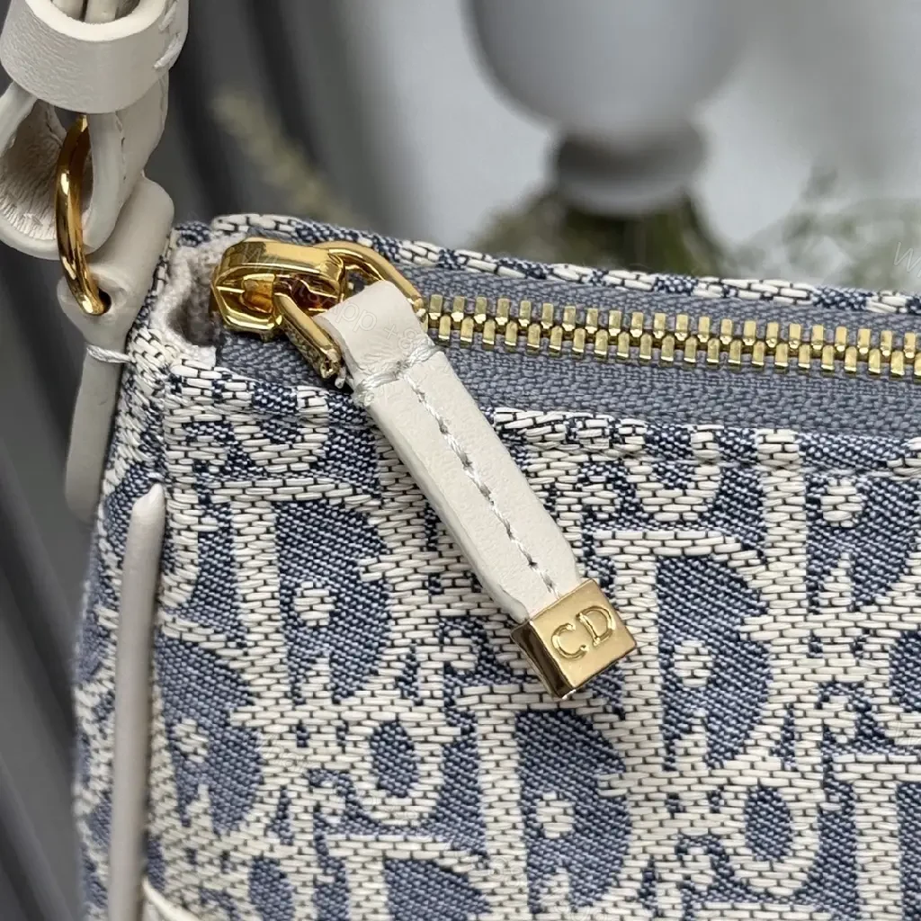 View 4 of Neutral Monogram Shoulder Bag: Leather-Trim, Everyday Luxury