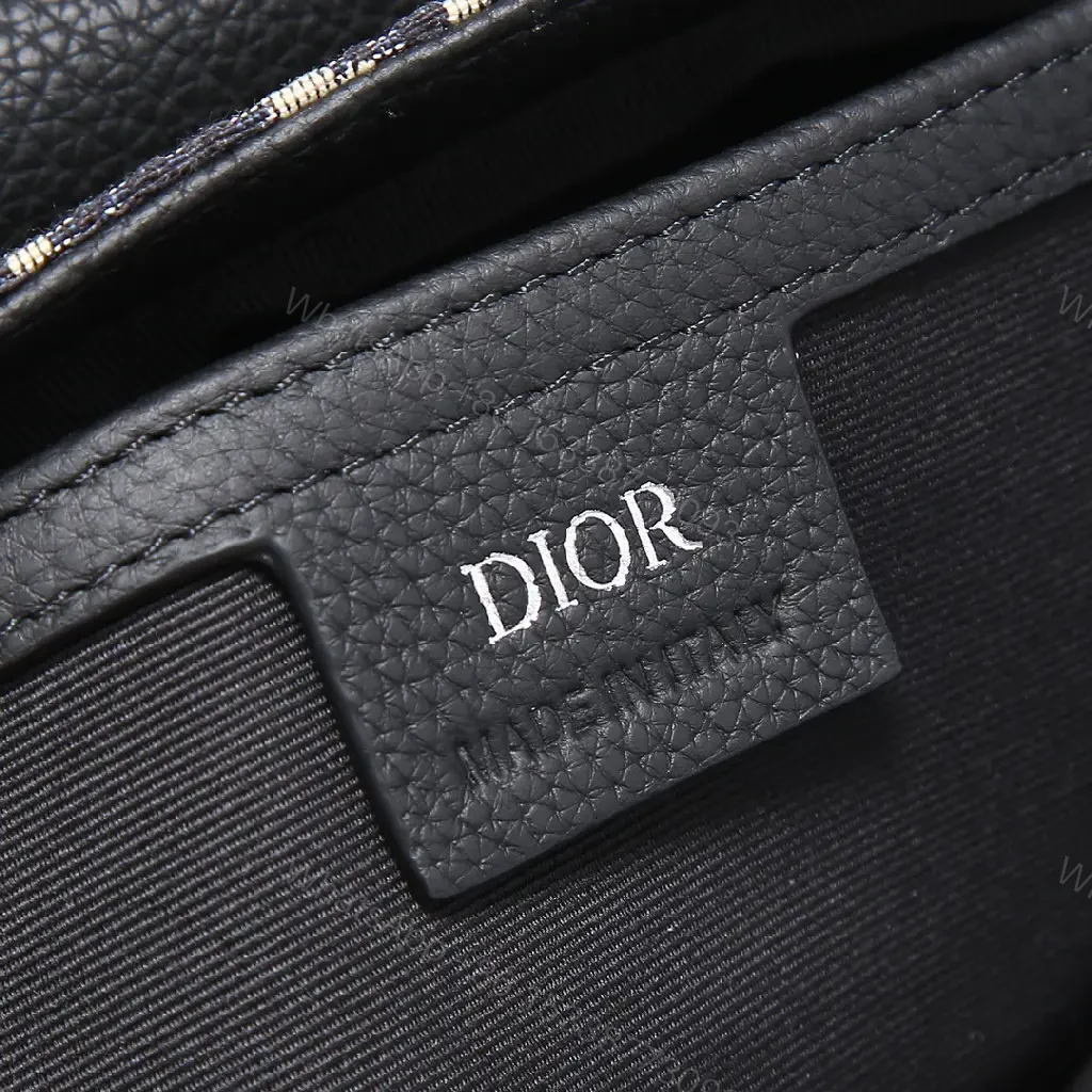 View 6 of Structured Monogram Leather Crossbody Bag: Black, Hands-Free