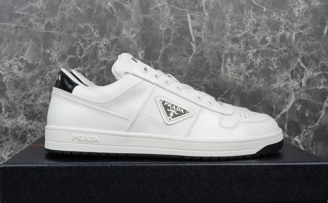 View 2 of White Leather Minimalist Sneakers, Luxury Sport-Luxe, Durable Comfort
