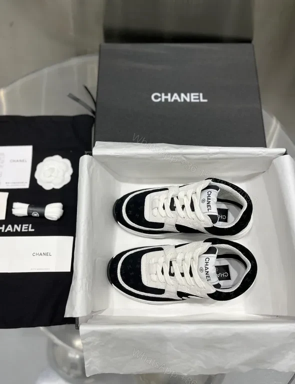 View 3 of Chanel-Inspired Knit-Suede Trainers: Luxury Everyday Comfort