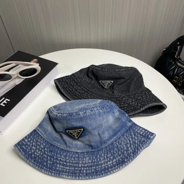 View 8 of Dark Denim Prada Badge Bucket Hat