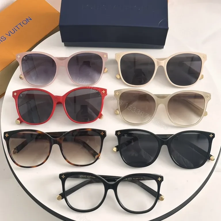 View 9 of Louis Vuitton Premium Sunglasses - Black Acetate, Polarized UV400, Spring Hinges