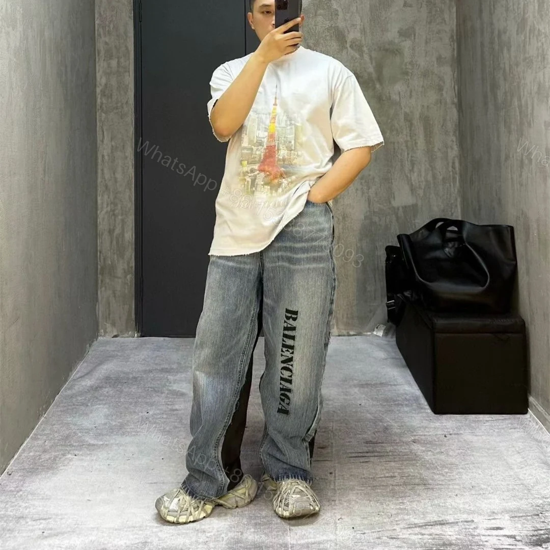 View 13 of 高仿Balenciaga*SS24系列783697塗層字面牛仔褲