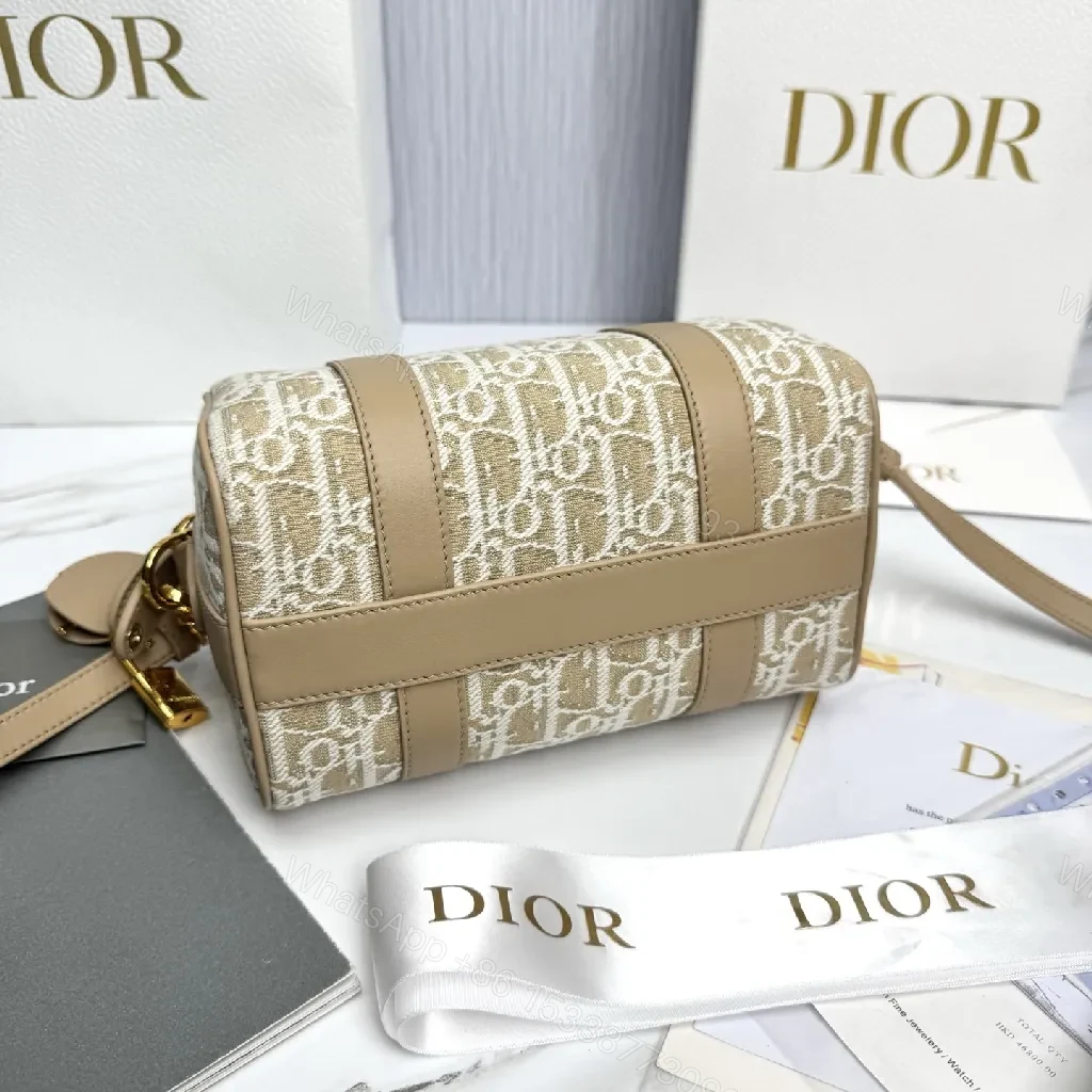 View 5 of Patterned Satchel: Monogram Texture, Leather-Trim, Elegant Mini Bag