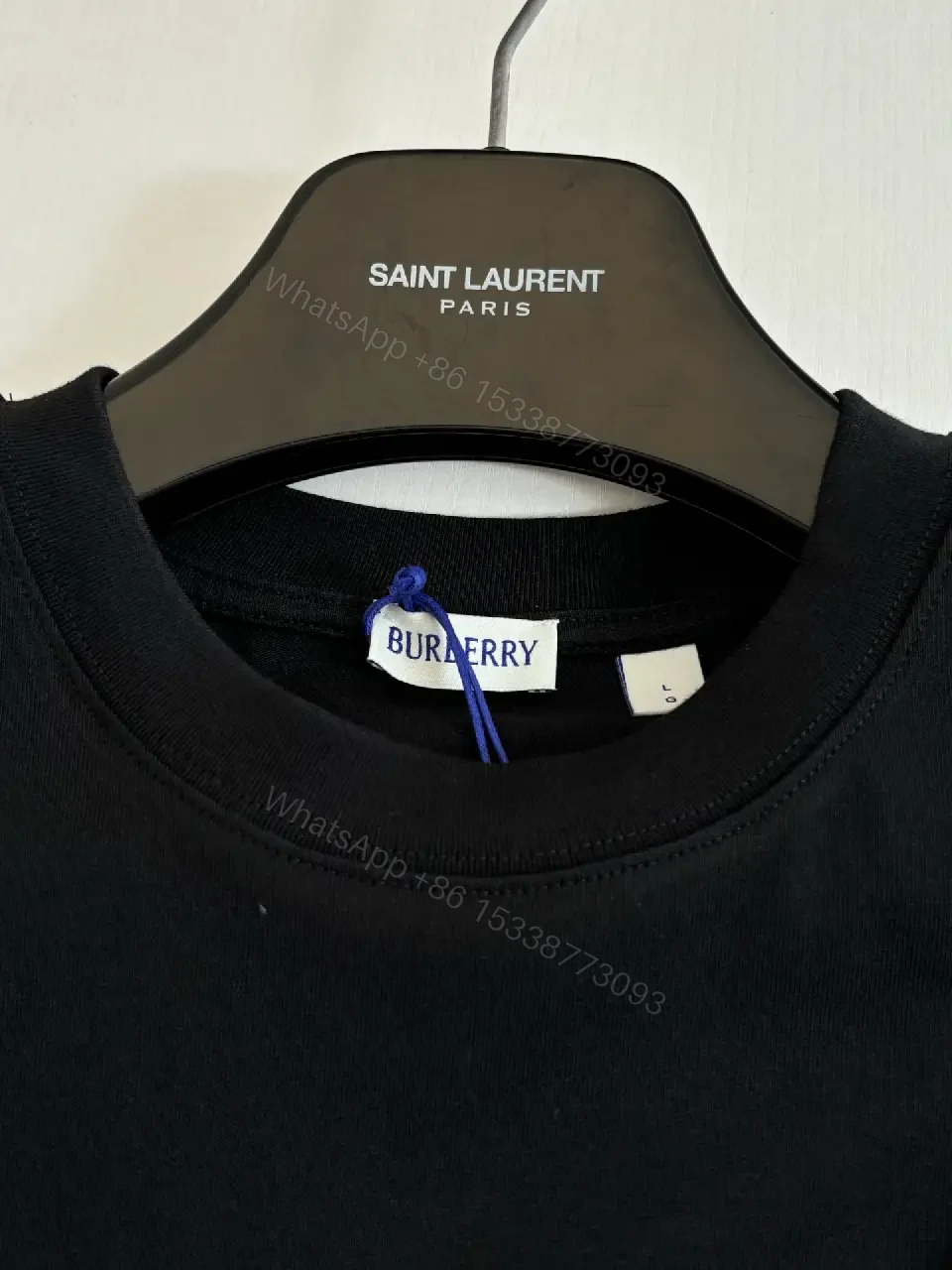 View 5 of Black Cotton Tee, Minimal Logo, Elevated Streetwear, All-Day Comfort, Tee