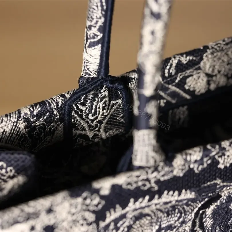 View 8 of 高仿Dior*BookTote系列藍色茹伊手袋L