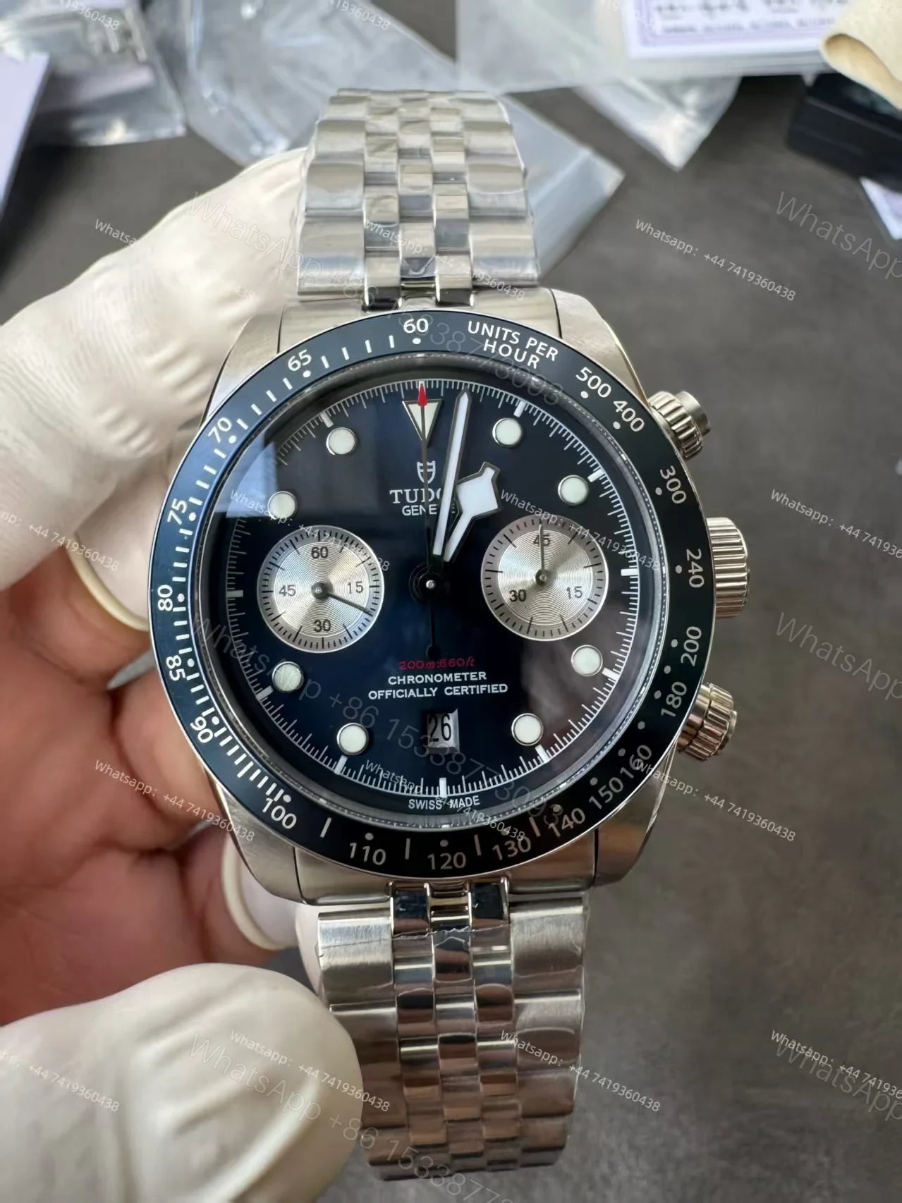 View 5 of Tudor Super Clone Black Bay Chronograph M79360B-0002 Blue dial
