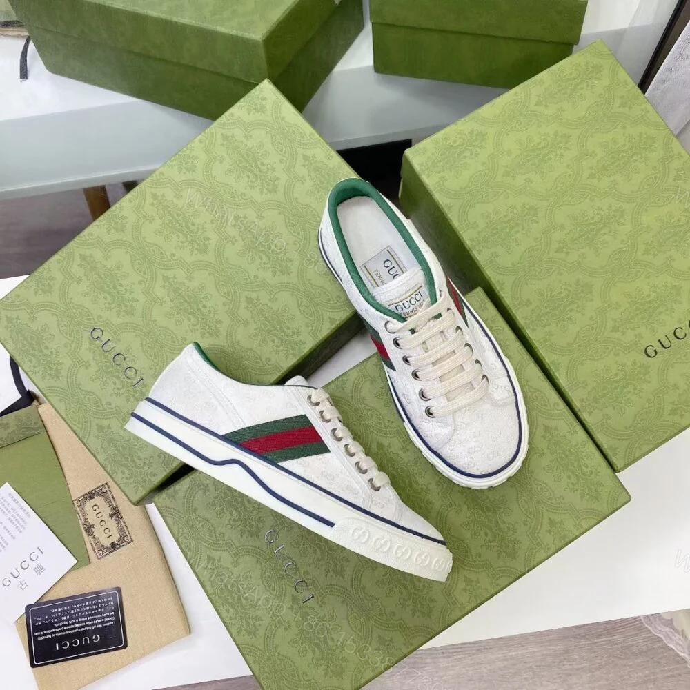 View 4 of Gucci Tennis 1977 White Mini GG 606111 99W90 9085