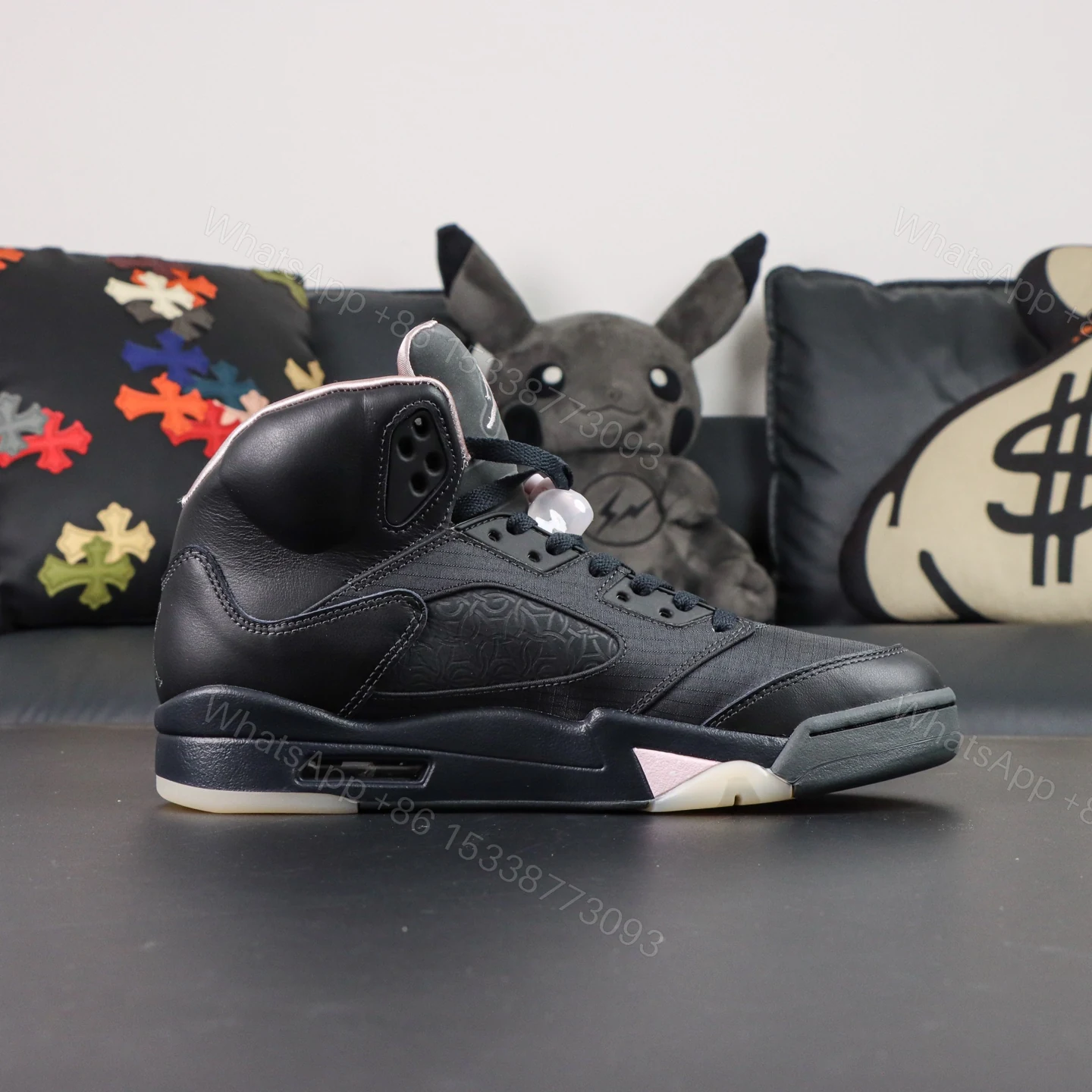 View 2 of Air Jordan 5 Off Noir Reps