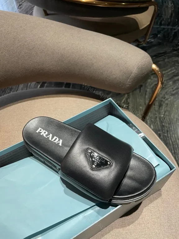 Prada Black Leather Slide: Sleek, All-Day Comfort — view 1