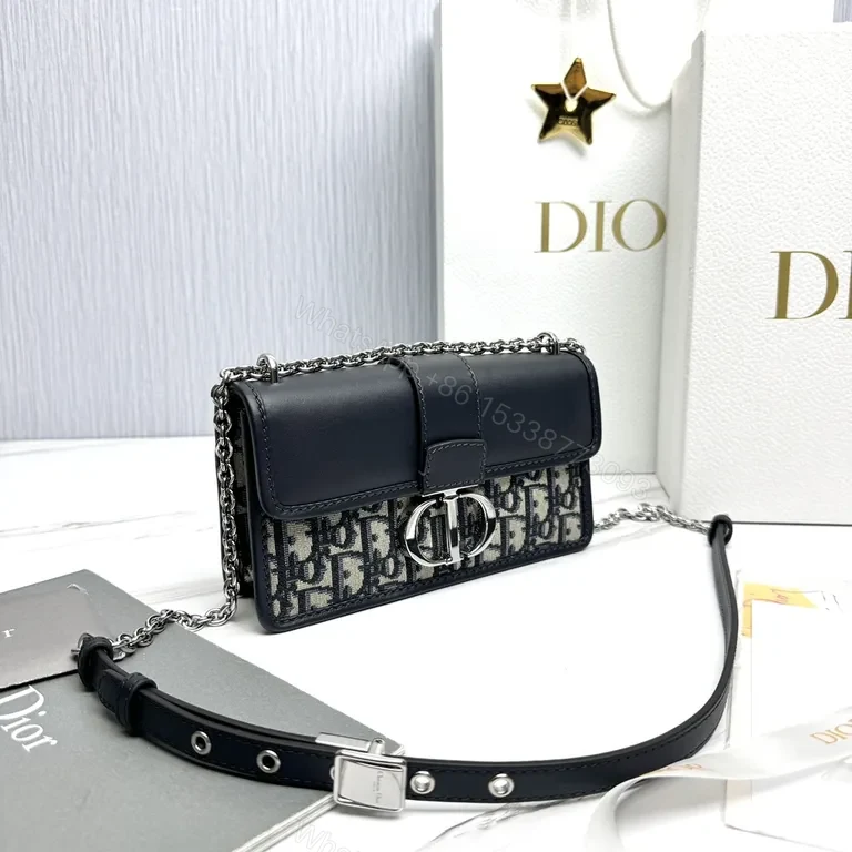 View 10 of Chic Monogram Leather Trim Structured Bag - Compact Luxury