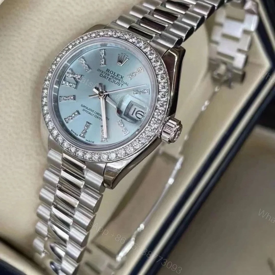 View 3 of Rolex Lady Datejust 28 Ice Blue Dial Platinum Diamond 28Mm 279136Iblsrdp