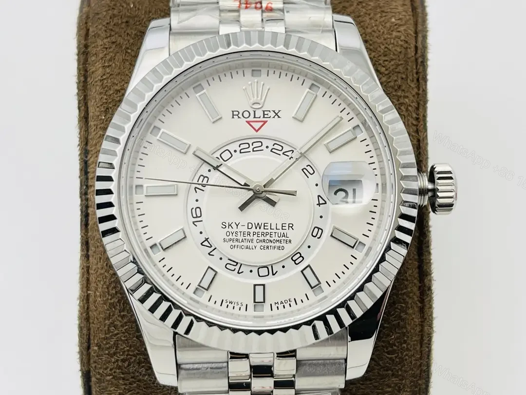 View 4 of Rolex Sky-Dweller White Dial Jubilee Replica 42mm 336934-0003