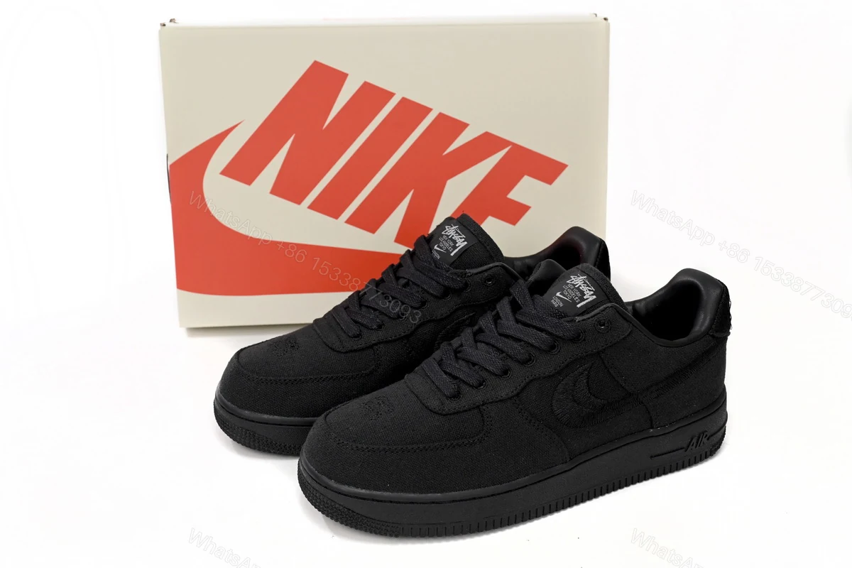 Stussy x Nike Air Force 1 Low “Black” CZ9084-001 — view 2